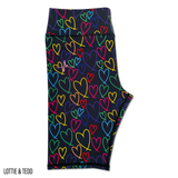 Rainbow Hearts ACTIVEWEAR Shorts